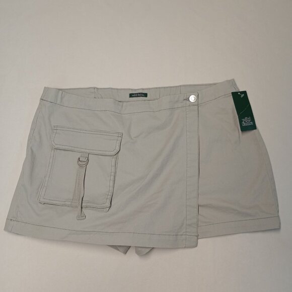 Women's Cargo Wrap Skort - Wild Fable Gray XL NWT - Picture 2 of 7